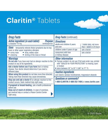 Claritin Allergy 24 Hour Tablets 10 mg 45-Tablets (EXPIRED) - Buy Online on GoSupps.com