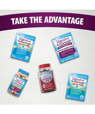 Schiff Digestive Advantage Probiotic Gummies - 90 Natural Fruit Flavor Gummies for Digestive Health - Buy Online on GoSupps.com