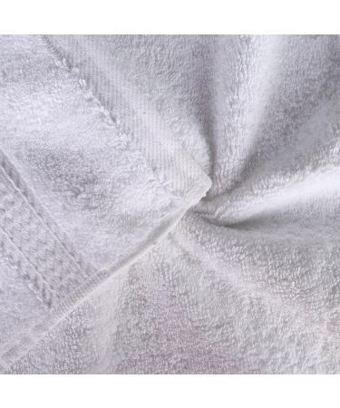 Superior Solid Egyptian Cotton Bath Towel Set - 30 x 55 - White - 2-Piece Set - Buy Online on GoSupps.com