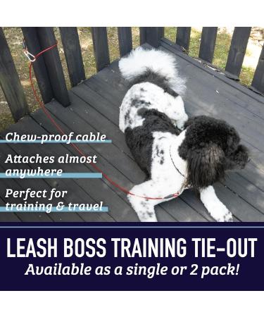 Leashboss Dog and Puppy Training Lead - 5 Foot Classic Red - Perfect for Obedience & Control - Buy Online on GoSupps.com