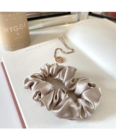 TruSilk 100% Mulberry Silk Scrunchie Gift Set by j&m | Box of 3 Medium Scrunchies - Champagne Pink & Navy | The Purest Silk with Strong Long-Lasting Elastic - Buy Online on GoSupps.com