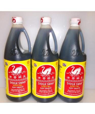 Silver Swan Special Soy Sauce 34 fl oz (1000 ml) - 3 bottle pack Soy Sauce 34 Fl Oz (Pack of 3)