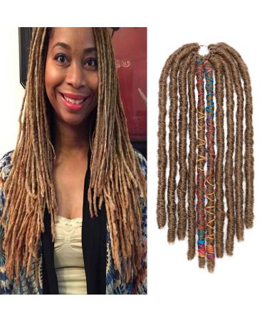 Sego 18 "10 strands handmade dreadlocks braids extensions synthetic braiding crochet afro hair crochet dreads hair part hair extension honeyblond