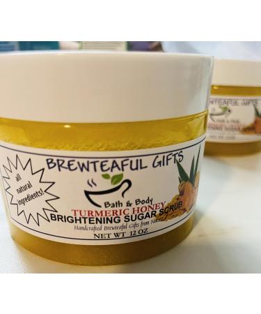 Turmeric Honey Brightening Scrub All natural Brighten Rough Dry Skin