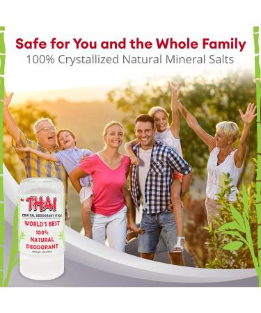 Buy Thai Crystal Deodorant Stone - Natural Unscented Aluminum-Free Deo Stick for Women Men & Teens - 4.25 Oz - Buy Online on GoSupps.com