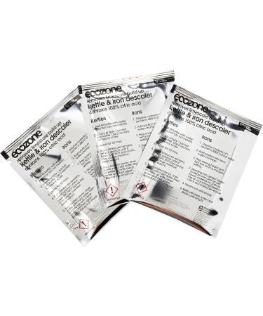 Ecozone Kettle and Iron Descaler: Natural Vegan Formula for Limescale Removal - 3 Treatments - Buy Online on GoSupps.com