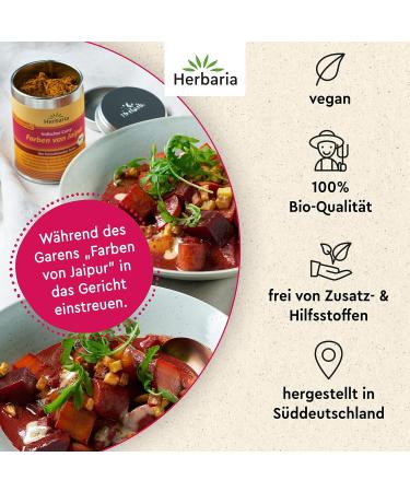 Herbaria Colors of Jaipur Bio 80g - Organic Curry Spice Mix for Indian Dishes in Sustainable Aroma Protection Box - Buy Online on GoSupps.com