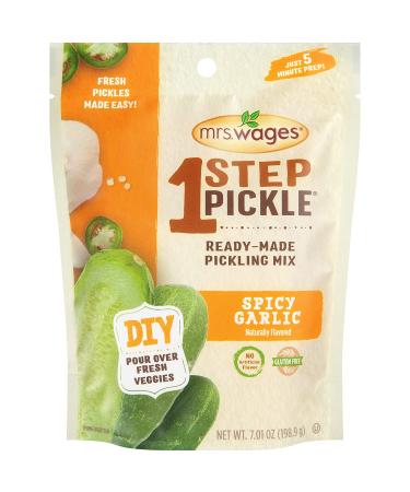 Mrs. Wages 1 Step Pickle Spicy Garlic Pickling Mix 7.01oz (Pack of 6) - Convenient Ready-Made Mix for Quick Pickling - Buy Online on GoSupps.com