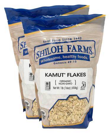 Shiloh Farms - Organic Kamut Flakes, 2 Packs - 16 Ounce each 1 Pound (Pack of 2)