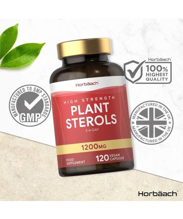 Plant Sterols High Strength Capsules | 1200mg | 120 Count | with Beta-Sitosterol | Vegan and Vegetarian | by Horbaach - Buy Online on GoSupps.com