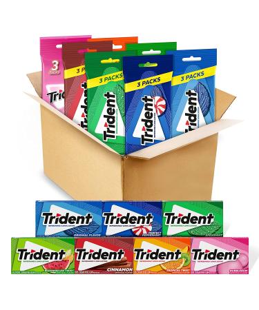Trident Sugar Free Gum Variety Pack - 294 Total Pieces, Fruit and Mint Flavors - Buy Online on GoSupps.com