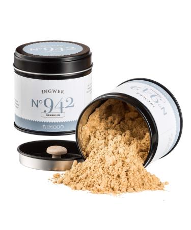 Rimoco n 942 organic ginger powder - ground lemon fresh & peppery sharp |Perfect for e.g. Asian wok dishes curries or fish |In an elegant spice jar with aroma jacket |Contents: 45g