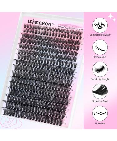 DIY Lash Clusters - 320pcs D Curl Individual Lashes for Natural Volume | wiwoseo - Buy Online on GoSupps.com