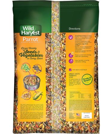 Wild Harvest Advanced Nutrition Parrot 8lb Bag - Premium Parrot Food Blend - Buy Online on GoSupps.com