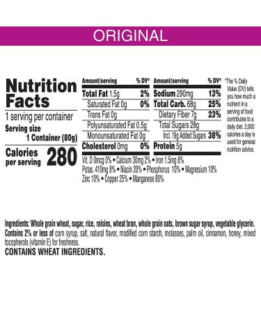 Kellogg's Raisin Bran Crunch Breakfast Cereal Cups 33.6oz - Pack of 12 Cups | Fiber Cereal with Real Fruit - Buy Online on GoSupps.com