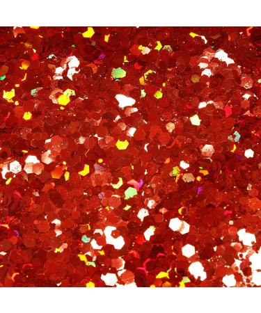 Hemoer Holographic Chunky Glitter 100g - Orange Craft Glitter for Resin Face Nail Body Slime & Festival Party Decor - Buy Online on GoSupps.com