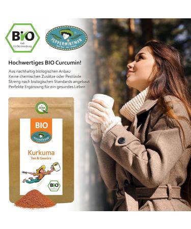 Organic Turmeric Tea 500g - Curcumin-Rich Spice & Aromatic Golden Milk - Premium Peppermint Tea from Turkey - International Shipping Available - Buy Online on GoSupps.com