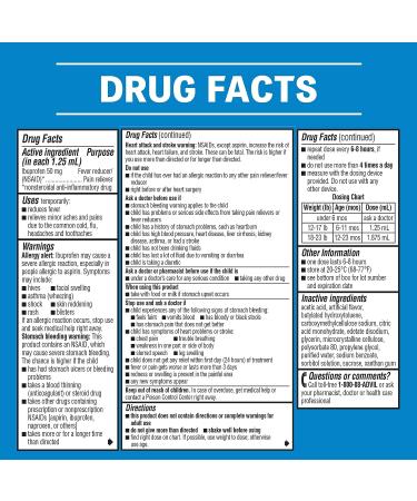 Advil Infants' Dye-Free Ibuprofen Drops 50mg - White Grape Flavor 1 fl. oz - Buy Online on GoSupps.com