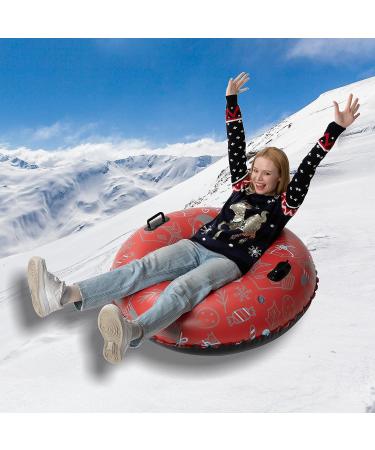 JOYIN Inflatable Snow Tubes 47 & 37 (2 Packs) - Heavy-Duty Sledding Tubes for Kids and Adults - Winter Fun for the Family - Tree Red & Green - Buy Online on GoSupps.com