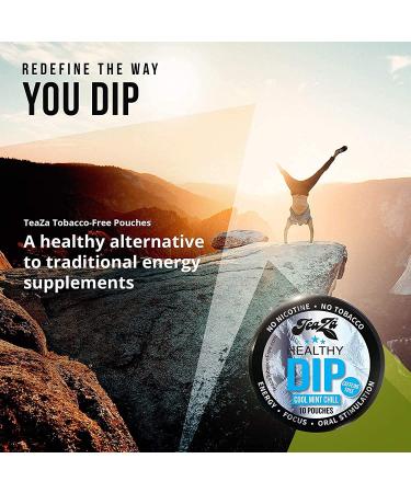 TeaZa Herbal Energy Cool Mint Chill & Tropical Chill Flavor Pouches  Nicotine & Tobacco Free Energy Dip Pouches (4 Pack) - Buy Online on GoSupps.com