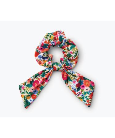 Rifle Paper Co. Garden Party Scrunchie  100% Polyester  Digitally Printed  3.5 Diameter  Scarf Tie for Hair  Soft Elastic Scrunchie Hair Band  Works as Ponytail Holder or Wrist Accessory 1 Count (Pack of 1) Garden Party