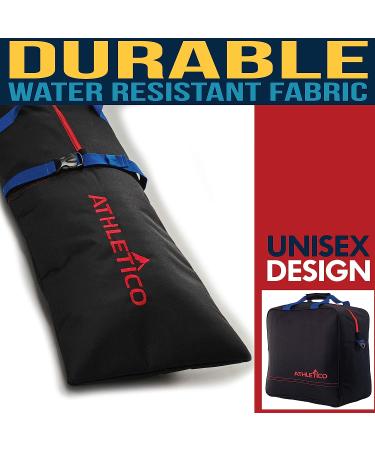 Athletico Youth Black Ski Bag Combo with Padding | Durable & Protective - Buy Online on GoSupps.com