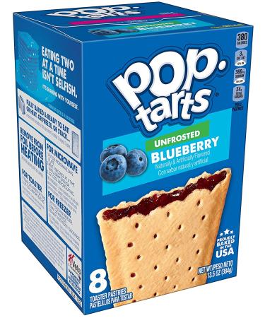 Pop Tarts Unfrosted Variety 13.5oz (Pack of 3) - Strawberry, Blueberry, Brown Sugar Cinnamon + 2 Lollipops - Buy Online on GoSupps.com