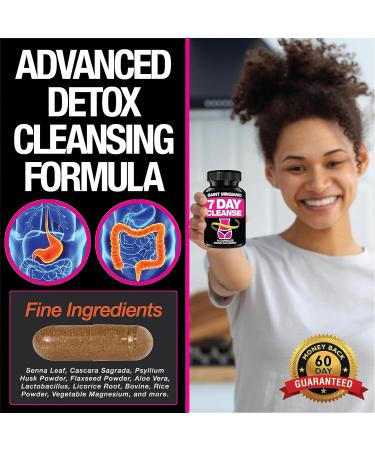 7 Day Cleanse Program | Natural Colon Detox with Extra-Strength Senna Leaf | Relieve Constipation & Bloating - Buy Online on GoSupps.com