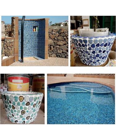 200g Random Color Raindrops Ceramics Mosaic Tiles for DIY Crafts Home Decoration - 18x28mm - Buy Online on GoSupps.com