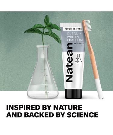 Natean Clean + Whiten Charcoal Toothpaste - Fluoride Free Clean Mint 4.7 Oz - Buy Online on GoSupps.com