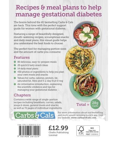 Carbs & Cals Gestational Diabetes: 100 Recipes Designed by Diabetes Specialist Dietitians - Buy Online on GoSupps.com