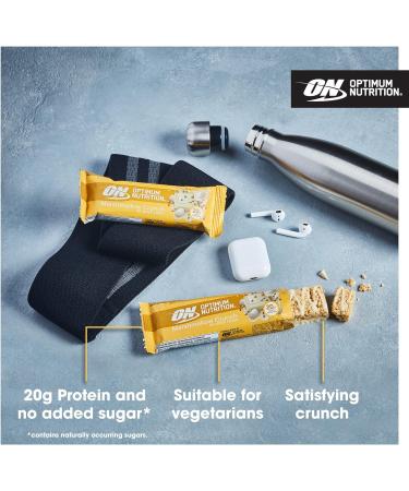 Optimum Nutrition Marshmallow Crunch Protein Bars 10-Pack | No Added Sugars | Pre & Post Workout Snack for Men and Women | On-the-Go Gym Fuel - Buy Online on GoSupps.com