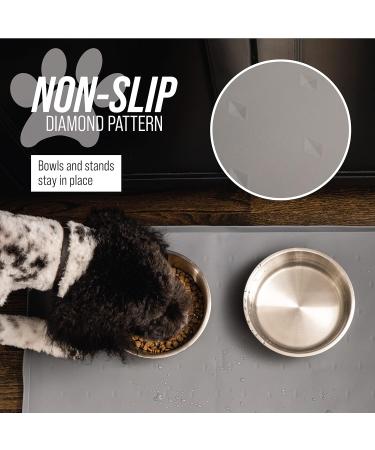 Buy Leash Boss XXL Spray Mat | Waterproof Silicone Bowl Pad for Cats & Dogs | 76 x 56 cm - No Slide Extra Large Feeding & Water Mat - Buy Online on GoSupps.com