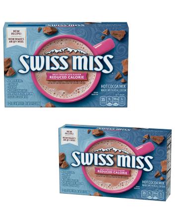Swiss Miss Milk Chocolate Flavor Reduced Calorie Hot Cocoa Mix (8) 0.39 Ounce Envelopes (2 Packages) 0.39 Ounce (Pack of 16)