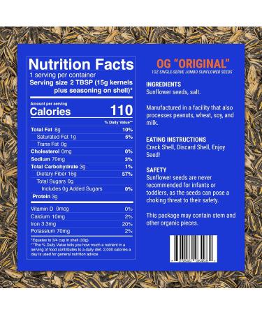 SMACKIN' Sunflower Seeds | Roasted Jumbo Sunflower Seeds | 54 Bag Seed Bucket | 1.5 Ounce Flavored Sunflower Seeds | Small-Batch American Made Sunflower Seeds (OG "Original") - Buy Online on GoSupps.com