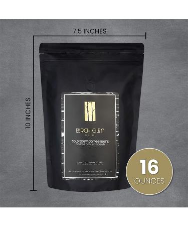 Birch Glen Roasters 1 lb Medium Roast Cold Brew Coarse Ground Coffee - 100% Arabica, 16 oz Resealable Bag - Buy Online on GoSupps.com