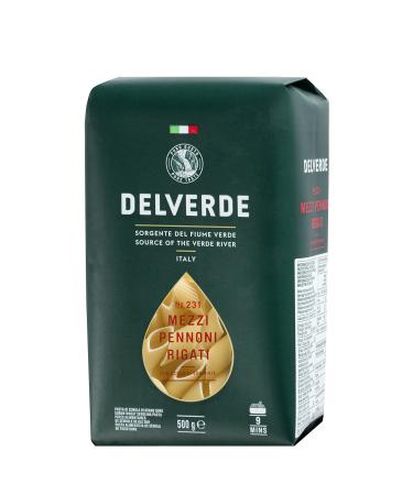 DELVERDE Mezzi Pennoni Rigati 500 g - Pack of 10