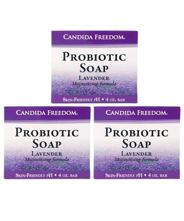 Massey s CF 100% Natural Probiotic Soap - Lavender Body Soap - 4oz Lavender Scent- Pack of 3