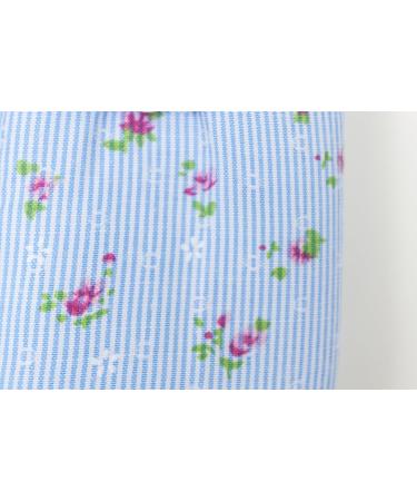 Fair Trade Cotton Pad Dispenser Bag | Blue White Flowers | 100% Cotton Storage for Swabs & Pads | 12 x 14.5 cm | International Shipping - Buy Online on GoSupps.com