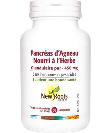 New Roots Herbal - Grass-Fed Lamb Pancreas - Pure Glandular 450mg - 30 Tablets - Pancreatic Enzymes Supplements - Pancreas Support - Pancreas & Vitamin C(Ascorbic Acid) Capsules - Digestive Enzyme Supplements - Buy Online on GoSupps.com