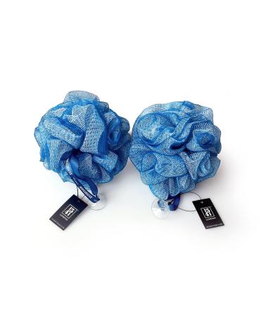 1541 London Exfoliating Bath & Shower Body Puff/Scrunchie/Buffer TWIN PACK (Midnight Blue) - Buy Online on GoSupps.com
