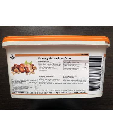 Hazelnut Kessko cream stock 900 g cream stand cream stiffener cream 0.9 kg (hazelnut)