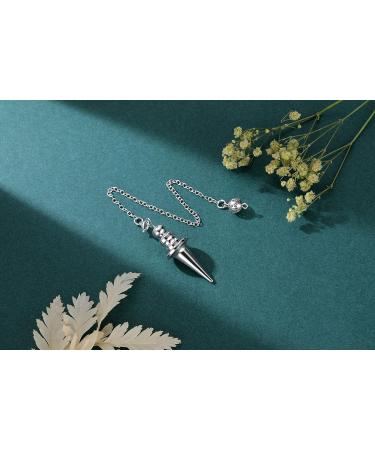 Crystears Copper Silver-Colored Pendulum - Esoteric Spiritual Point for Divination Reiki Healing & Meditation - Buy Online on GoSupps.com