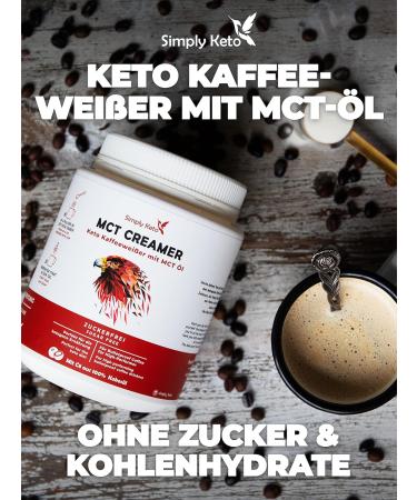 Simply Keto MCT Creamer Stoper 450G - Sugar-Free Ketogenic Coffee Creamer with MCT Oil Coconut Oil & Pasture Butter - Low Carb Bulletproof Coffee Supplement - Buy Online on GoSupps.com
