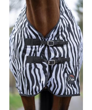 HKM 550675 Zebra Fly Rug XL - White/Black with Cross Strap | International Shipping Available - Buy Online on GoSupps.com