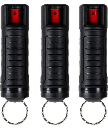 Police Magnum Keychain Pepper Spray Self Defense Belt Clip Holder - 3 Pack | Made in USA | Maximum Strength OC with Dye | Small Safety Key Chains for Men & Women - Buy Online on GoSupps.com