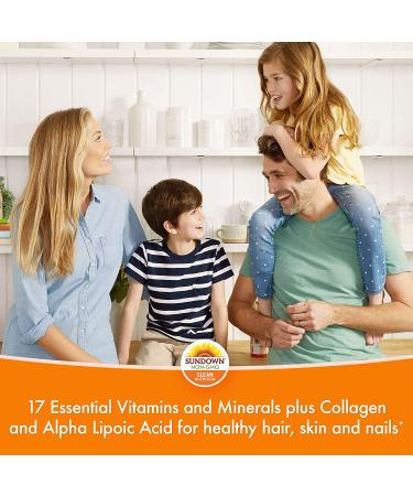 Sundown Naturals Hair Skin & Nails 120 Caplets - Support Beauty from Within - Buy Online on GoSupps.com