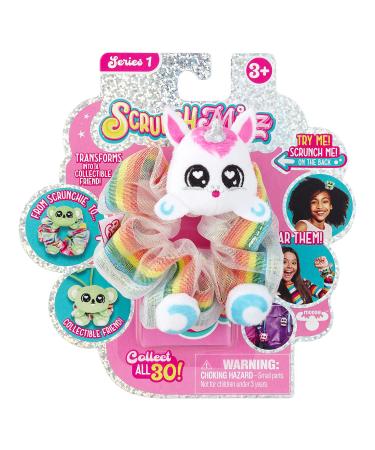 ScrunchMiez Single Surprise Pack Magically transforms from Hair Scrunchie to Cute Plush Friend as Well as Backpack Clip. So Many Characters to Collect & wear. (ID96524)