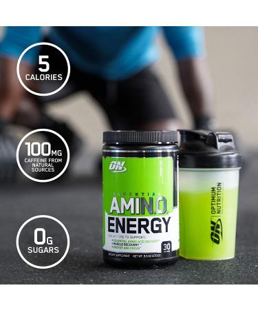 Optimum Nutrition Amino Energy - Pre Workout Energy Powder with BCAA & Green Tea - Concord Grape 65 Servings - Buy Online on GoSupps.com
