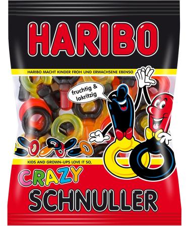Haribo Crazy Dummies 3 Piece Liquorice Sweets Jellies Wine Gums Candies Bag 600g - Buy Online on GoSupps.com